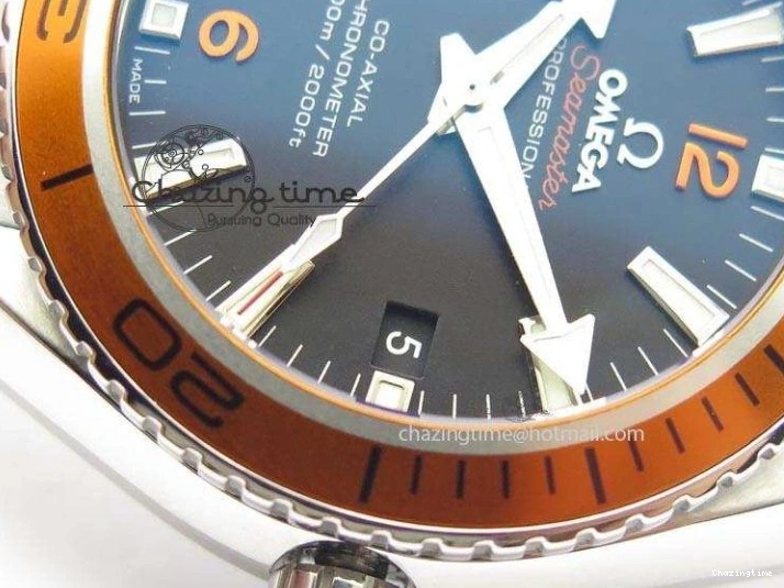 0127 Planet Ocean SS Bp Maker 45mm Orange Bezel On SS Bracelet A DailyWear 8216